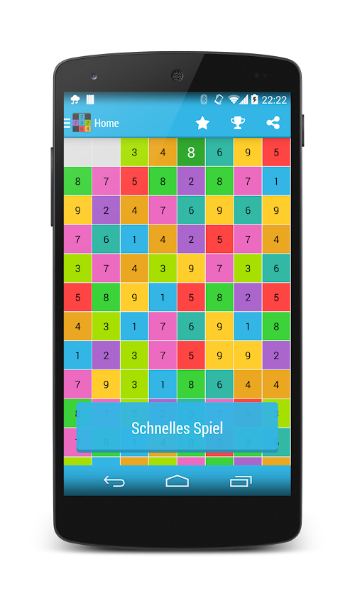 Android application Numbers Puzzle Game screenshort