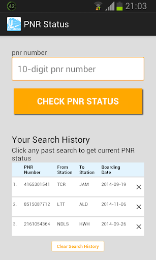 PNR status