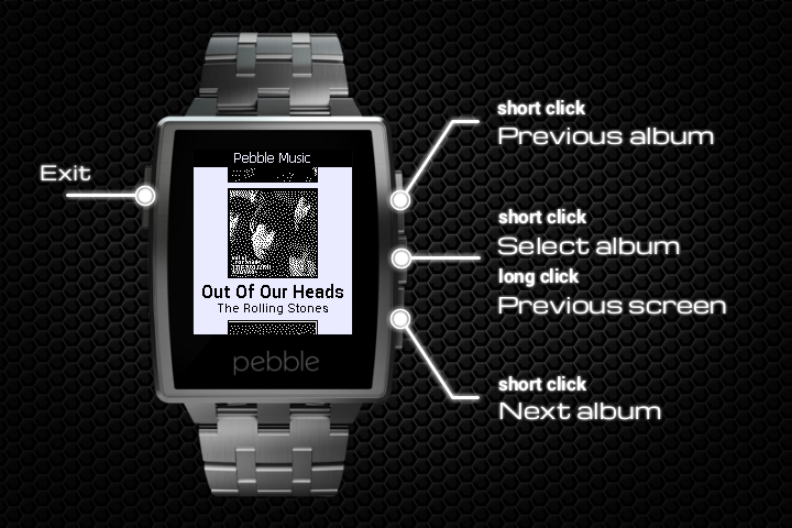 Music Player for Pebble - screenshot