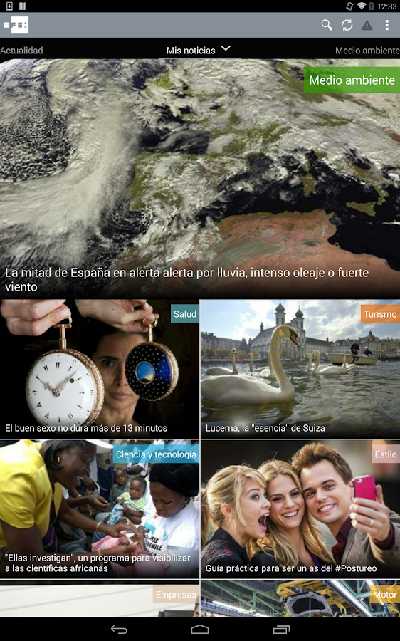  EFE Digital noticias: captura de pantalla 