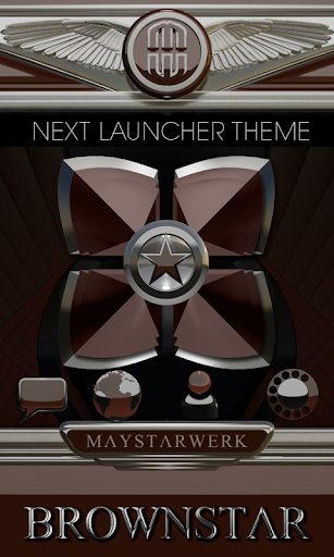 Next Launcher theme Brown Star