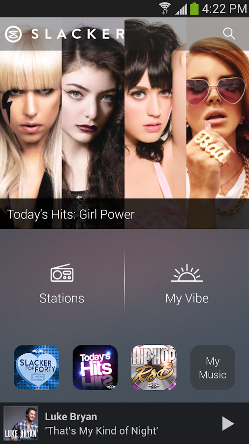 Slacker Radio Android
