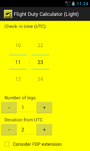 Flight Duty Calculator Light