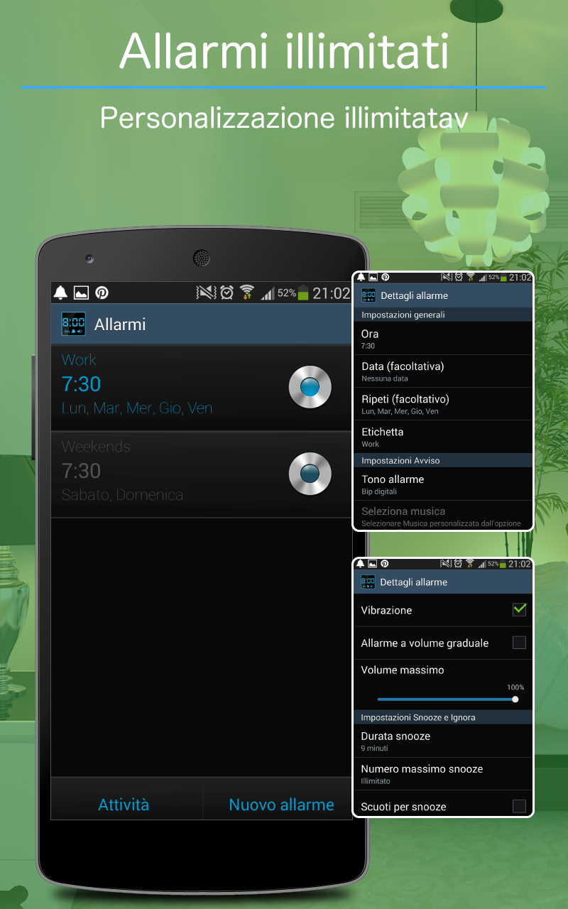 Android application Digital Alarm Clock screenshort