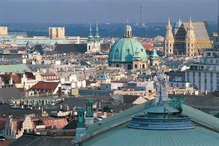 View of the cityscape in Vienna, Austria.