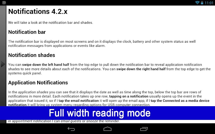 How to use Android JB Tablets Screen 1