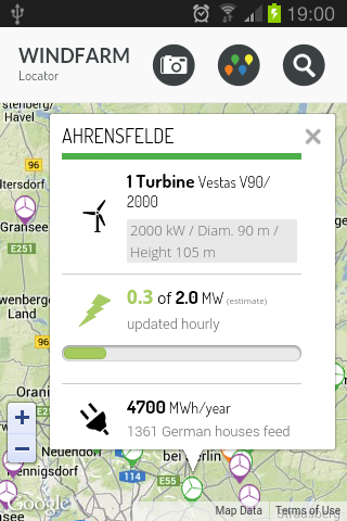 Windfarm Locator Screen 2