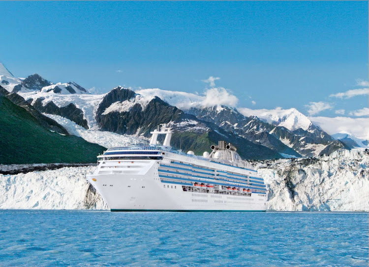 Island Princess offers guests a scenic view of College Fjord in Prince William Sound, Alaska.