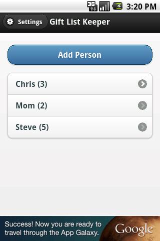 Gift List Keeper