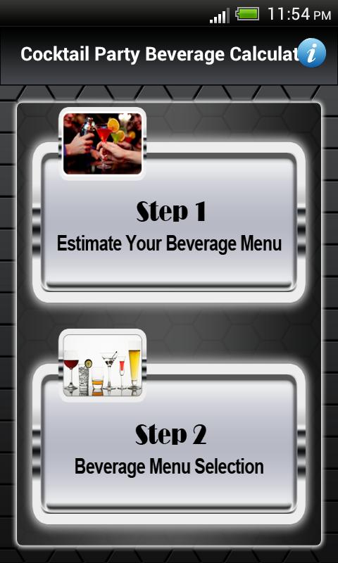 Cocktail Party Beverage Calc Screen 2