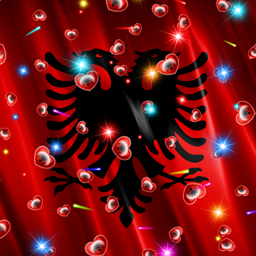 Albania Flag Heart 個人化 App LOGO-APP開箱王