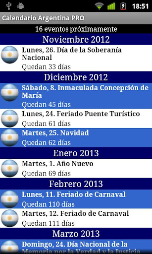 Calendario Argentina PRO