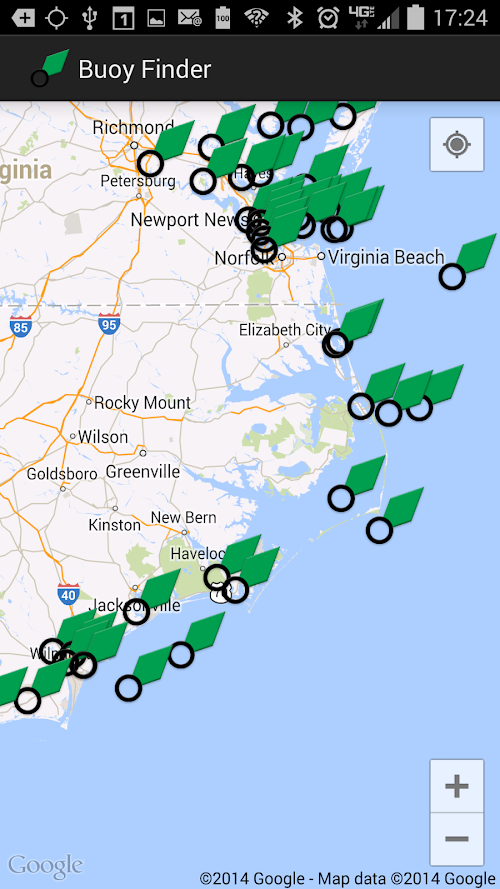 Android application NOAA Buoy Talk screenshort