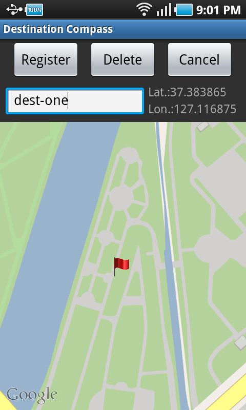 Destination Compass Screen 2