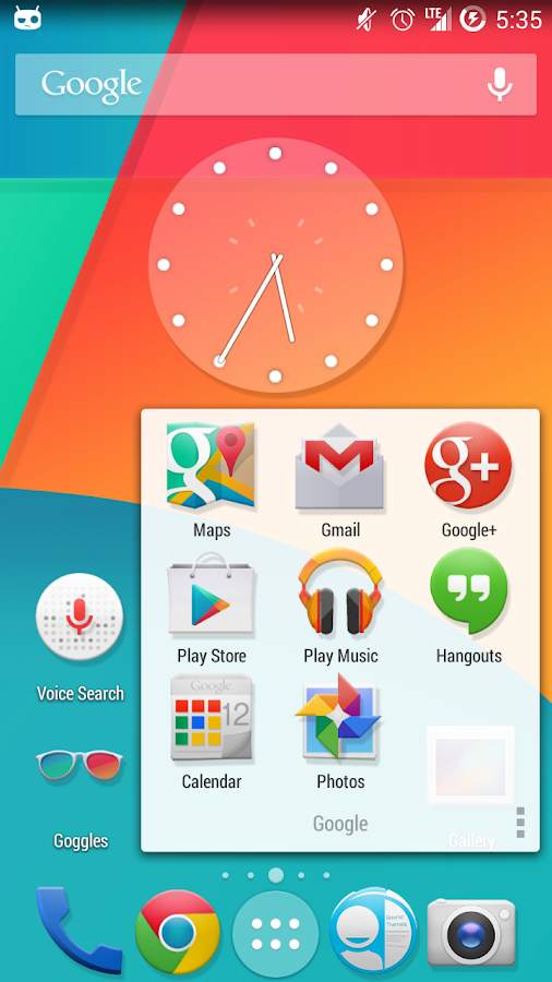KitKat 4.4 Launcher Theme - screenshot