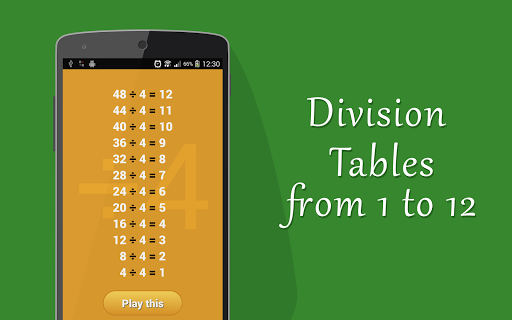 【免費教育App】Division Table 1-12-APP點子