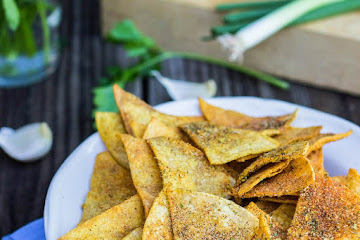 Homemade Cool Ranch Doritos {vegan, gluten free}