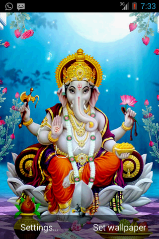 Ganesh Darshan Live Wallpaer