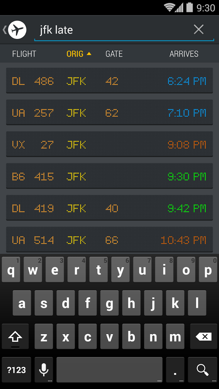 FlightBoard Screen 3