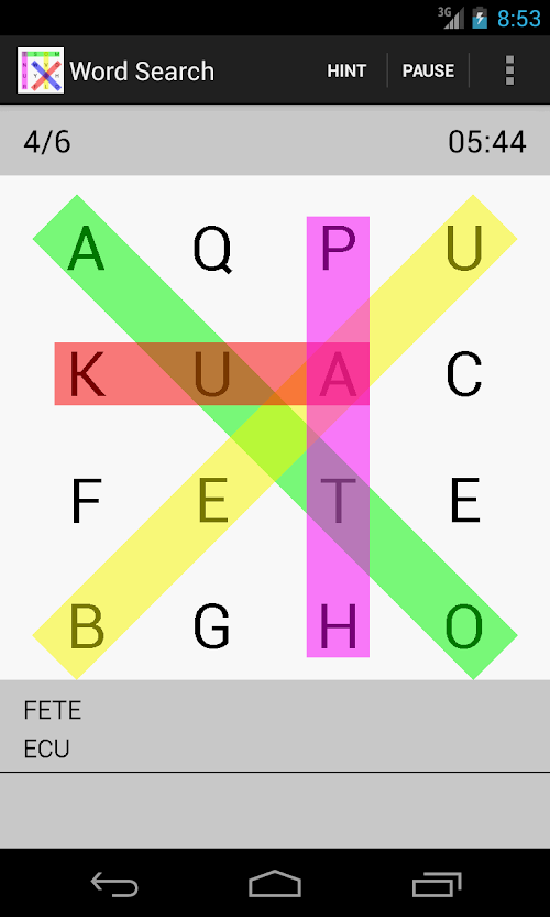 Android application Word Search screenshort