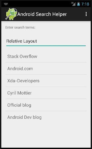 Android Search Helper