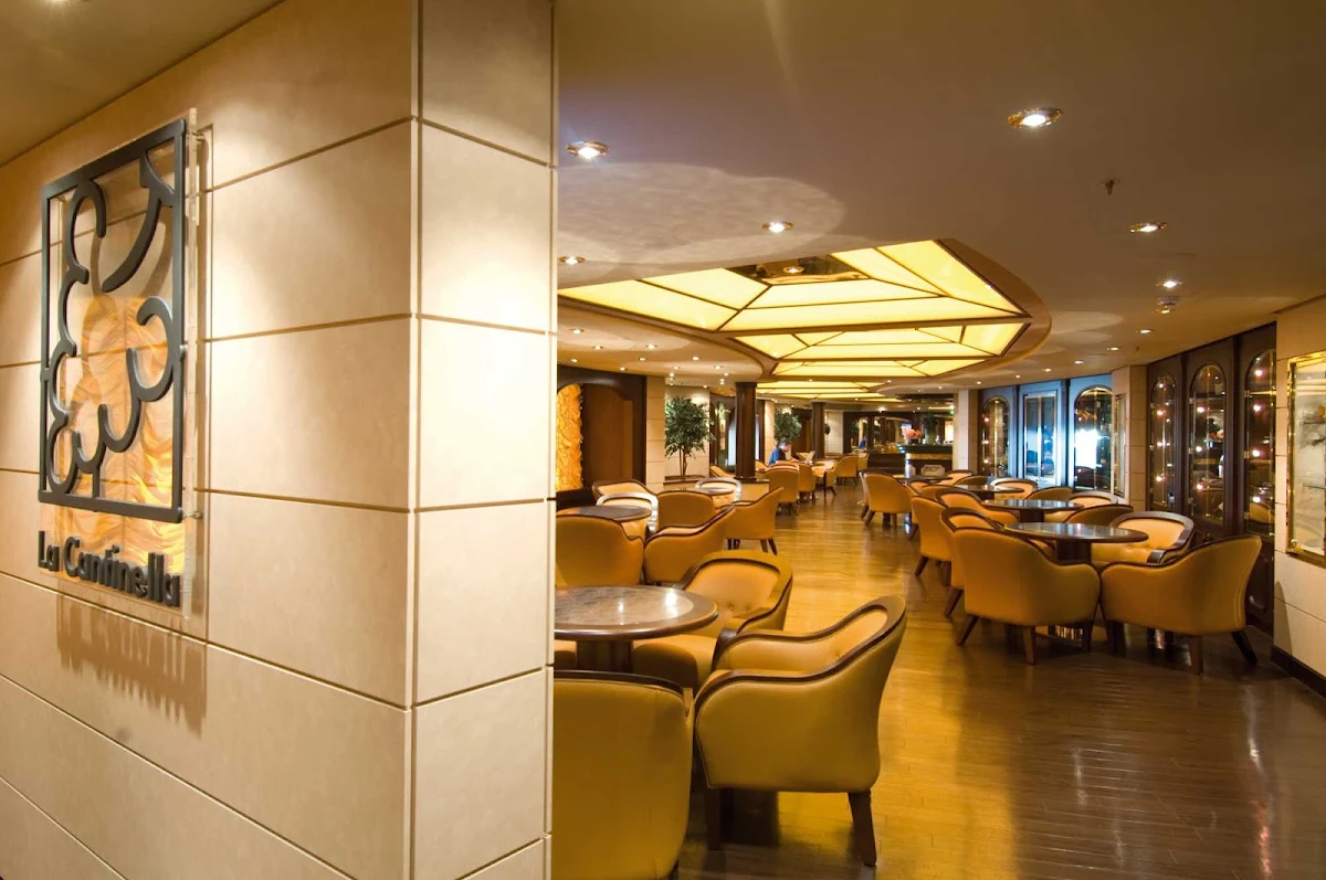 MSC-Orchestra-La-Cantinella-Wine-Bar - The sophisticated La Cantinella Wine bar is the place to unwind with a glass of Italian wine.