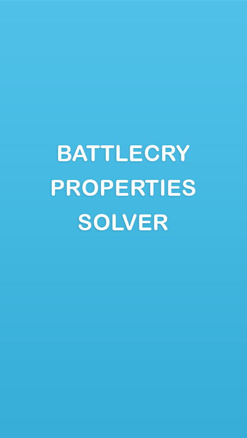 Android application BATTLECRY Income Calculator screenshort