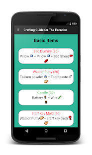 Lastest Escapists : Crafting Guide APK for PC