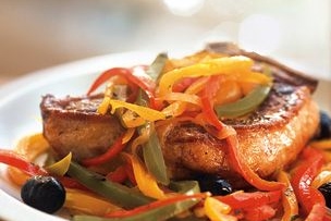 Pork Chops with Peperonata