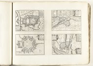 Plattegronden van Philippsburg, Kreuznach, Saarlouis en Saverne, ca. 1702