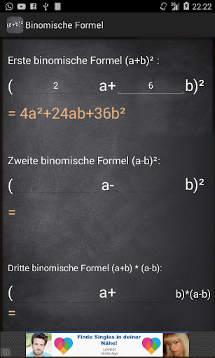 Binomische Formeln