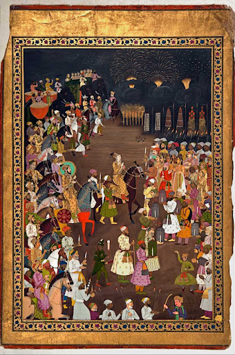 Mughal Emperor Shahjahan in the Marriage Procession his Eldest Son Dara Shikoh
