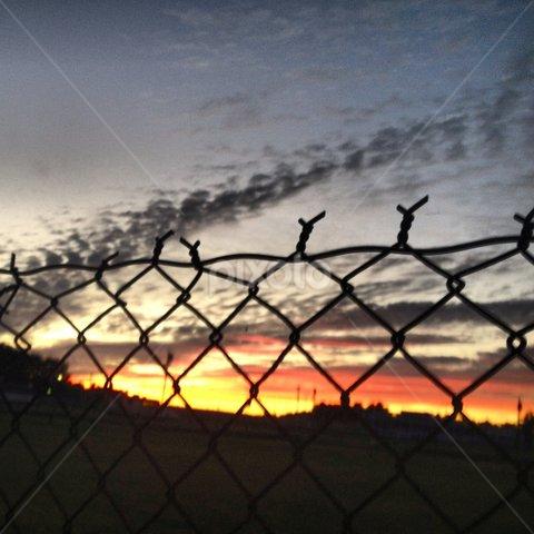 barbed skies by Meghan Spalding - Landscapes Sunsets & Sunrises