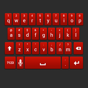 Red Galaxy Keyboard Skin