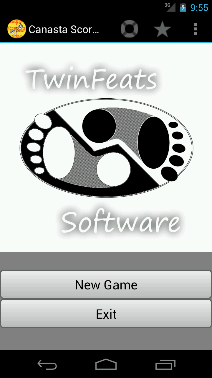 Canasta ScoreKeeper Screen 1