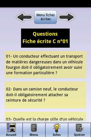Permis Poids Lourd C Screen 2