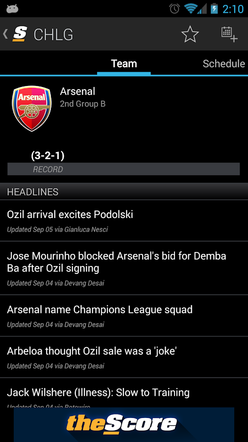 theScore: Sports & Scores - screenshot