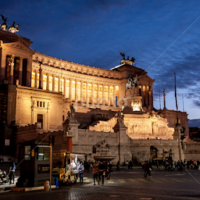 Piazza Venezia at Night by Nicolin Vladimir - City,  Street & Park Night
