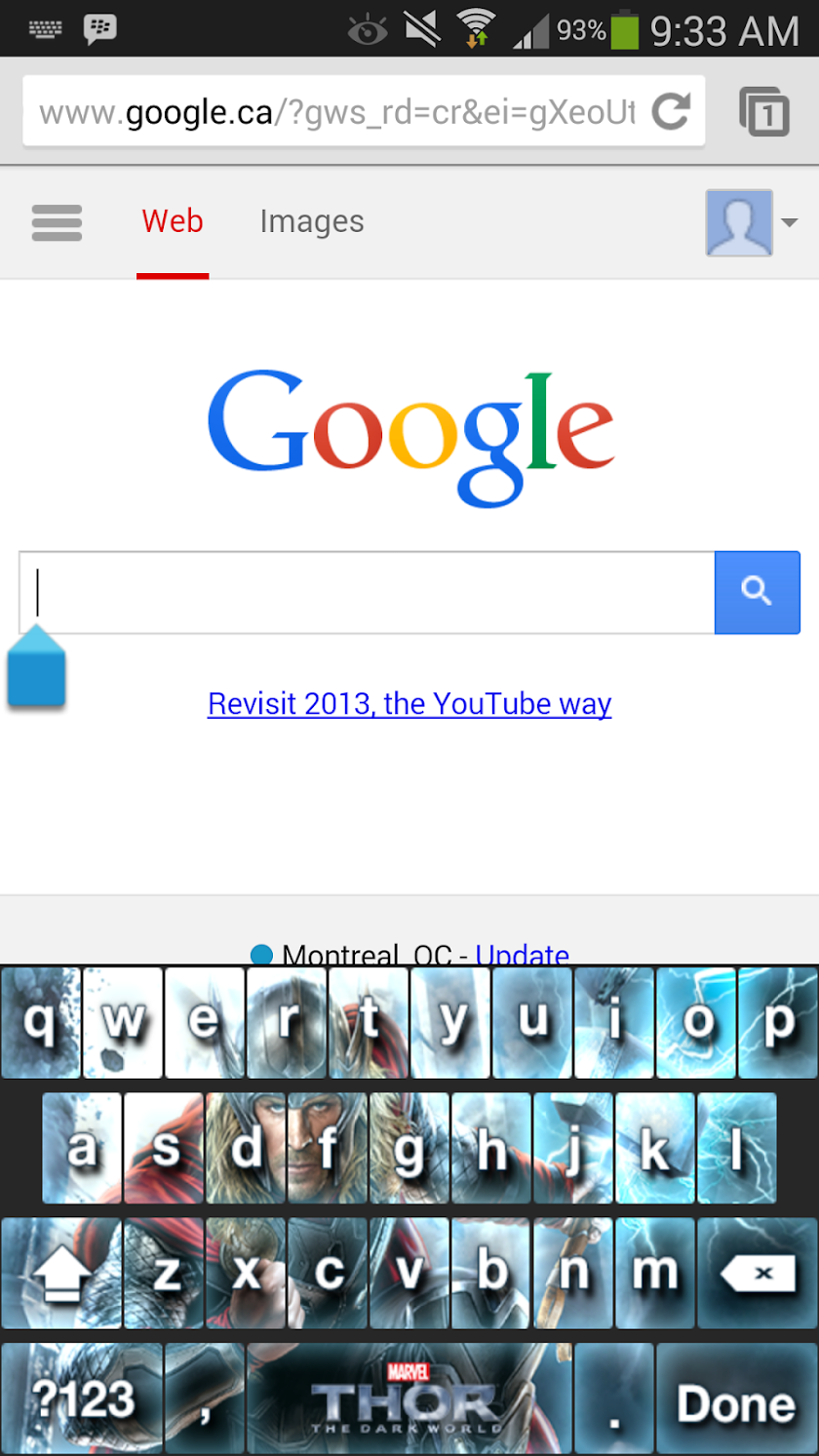 Thor: The Dark World Keyboard Screen 1