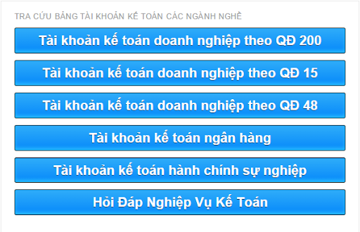 hệ thống tài khoản kế toán