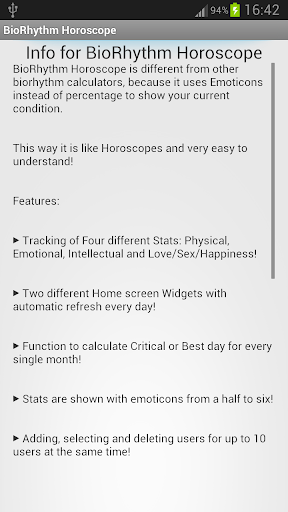 【免費生活App】BioRhythm Horoscope-APP點子