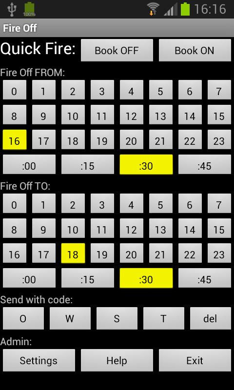 FireOff Screen 1