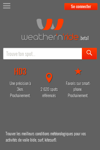 Android application weathernride screenshort