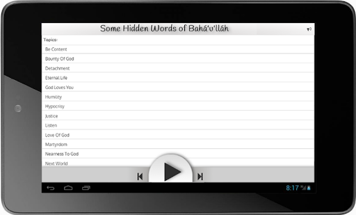 【免費音樂App】AudioBahai - Some Hidden Words-APP點子