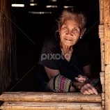 Old woman by the window by Vincent Lee -  