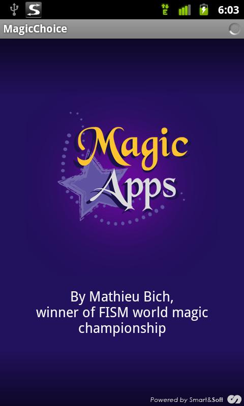 Android application MagicChoice screenshort