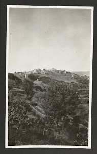Gezicht op het Libanon gebergte bij Broumana, Syrië