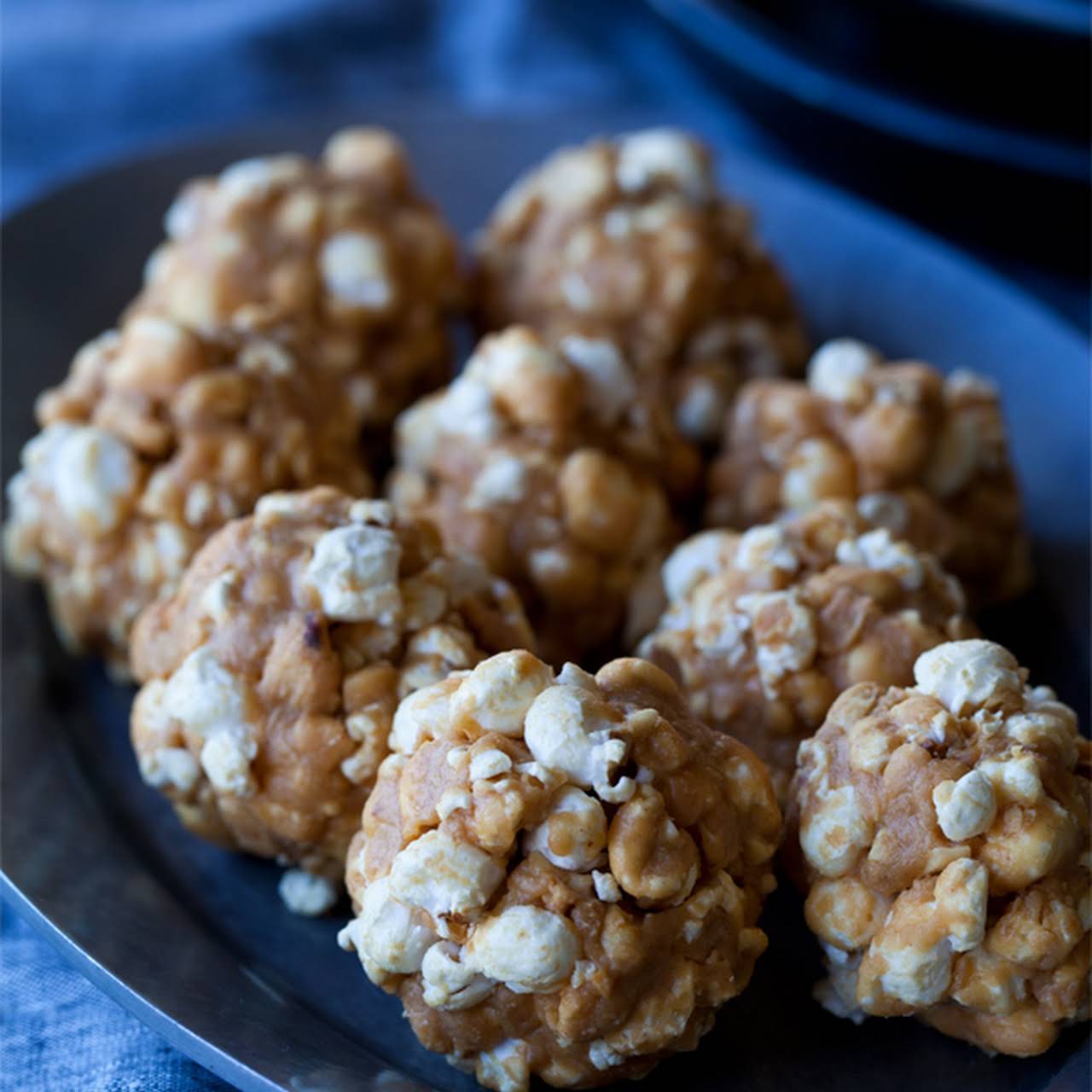 BiteSized Peanut Butter Popcorn Balls