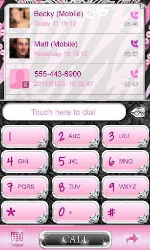 Luxury Pink Zebra Go Contacts★
