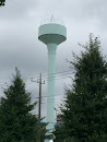 Blue water tower